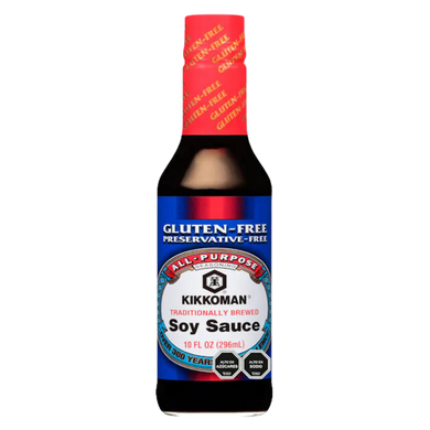 SALSA SOYA LIBRE DE GLUTEN KIKKOMAN 296 ML